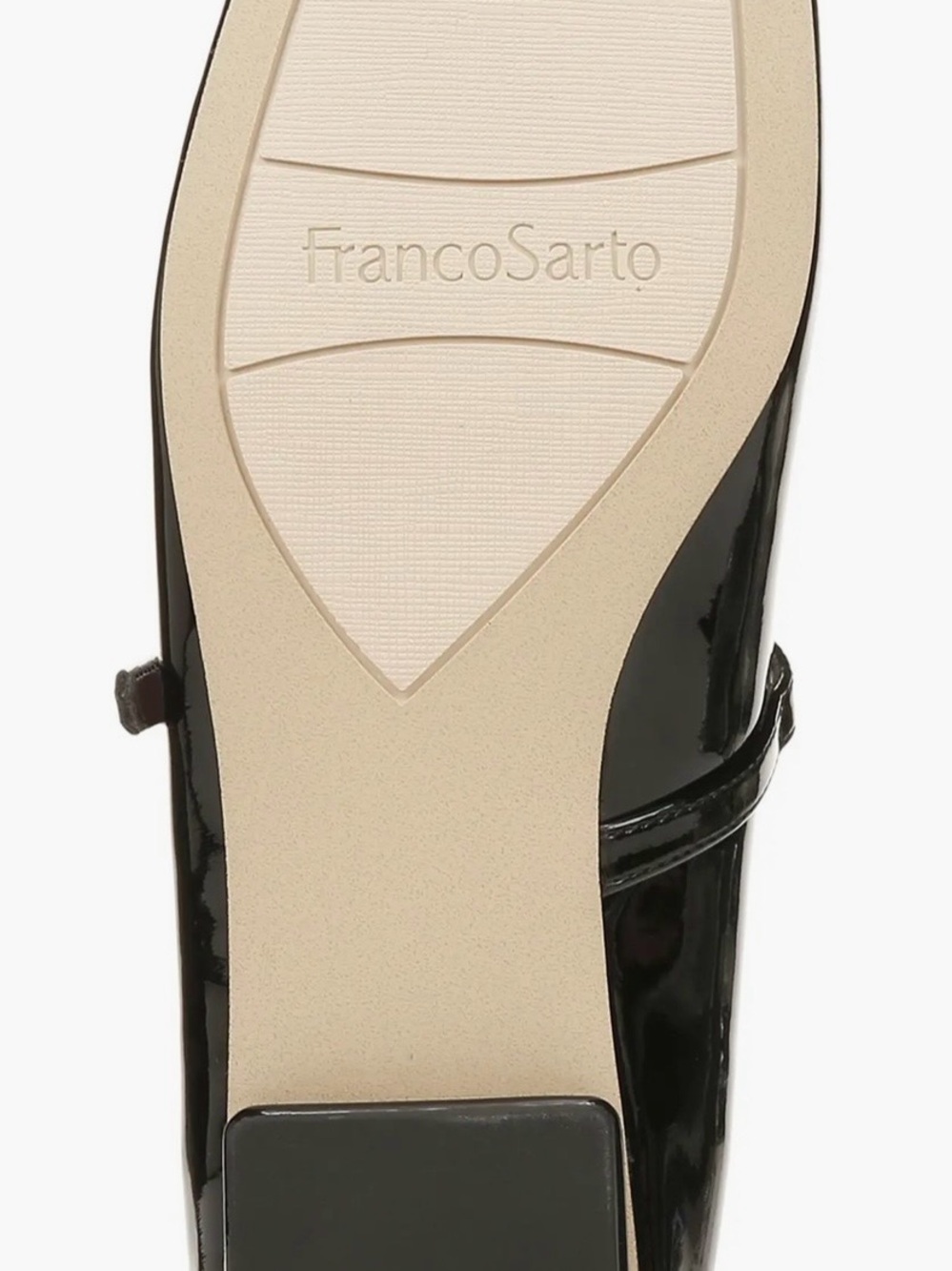 Franco Sarto Tinsley Square Toe Black Patent Mary Jane Flats - Picture 9 of 10